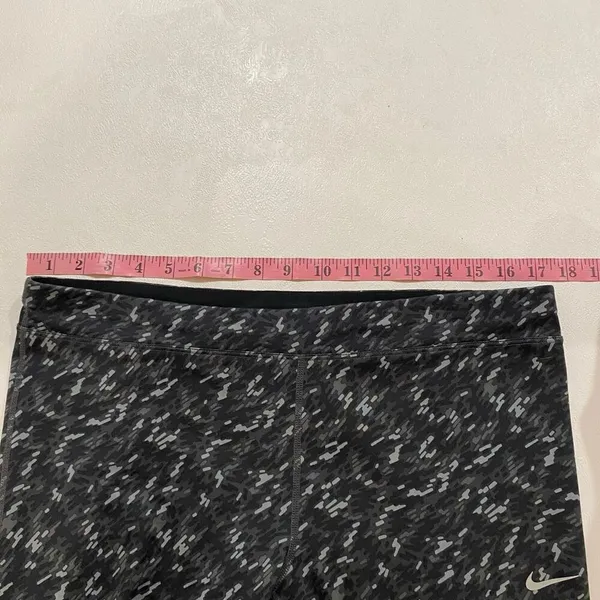 Nike Dri-Fit Men’s XL Compression Leggings Black Gray Patterned Tights - Image 6