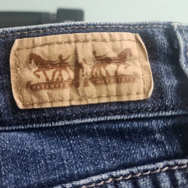 Denizen from Levi's Dark Wash Denim Jeans Straight Leg‎ Everyday Casual Comfort Size 12 - Image 5