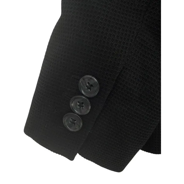 Talbots Women's Aberdeen Waffle Knit One Button Blazer Jacket Black Sz 14 Career - Image 11