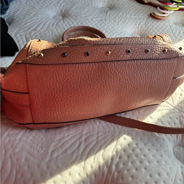 Jessica Simpson Pink Textured Handbag with Stud Accents - Image 2