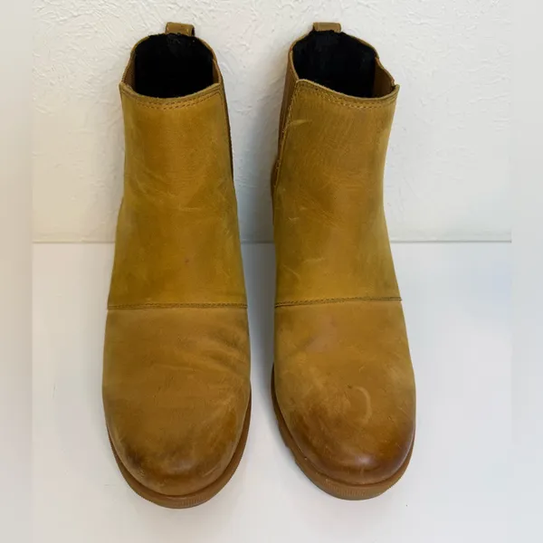 Sorel Joan of Arctic Wedge Ankle Boots Camel Size 7 - Image 3