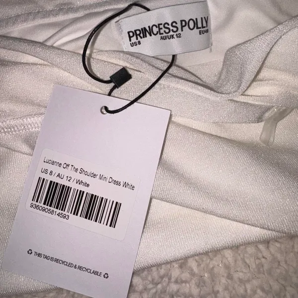 Princess Polly Lucianne Off The Shoulder Mini White Dress - Image 7