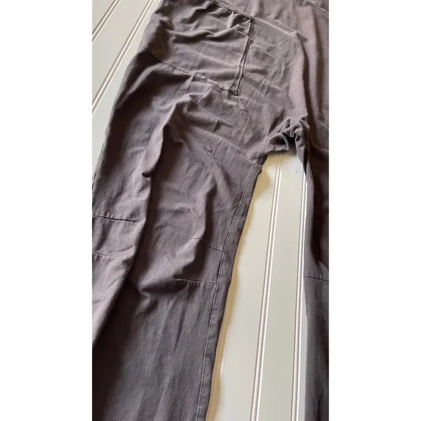 Oufeiya Charcoal Gray Wide Leg Overalls Adjustable Straps Drop Crotch Jumpsuit M - Image 3