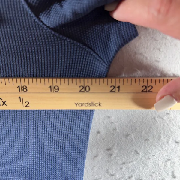 1728 | Roots 73 Waffle‎ Knit Wicking Polo Shirt Navy Blue Womens Large - Image 3