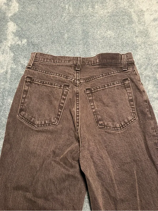 Abercrombie & Fitch The 90's Straight Ultra High Rise Black Denim Jeans Sz 27/4R - Image 6