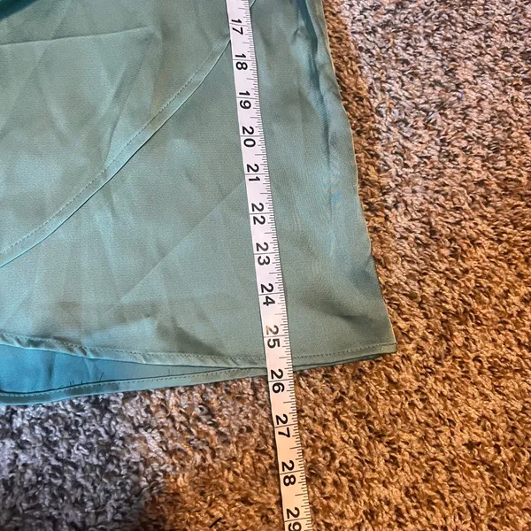 Cider‎ Strapless Mini Dress Party Cocktail Tie Front Green M - Image 4
