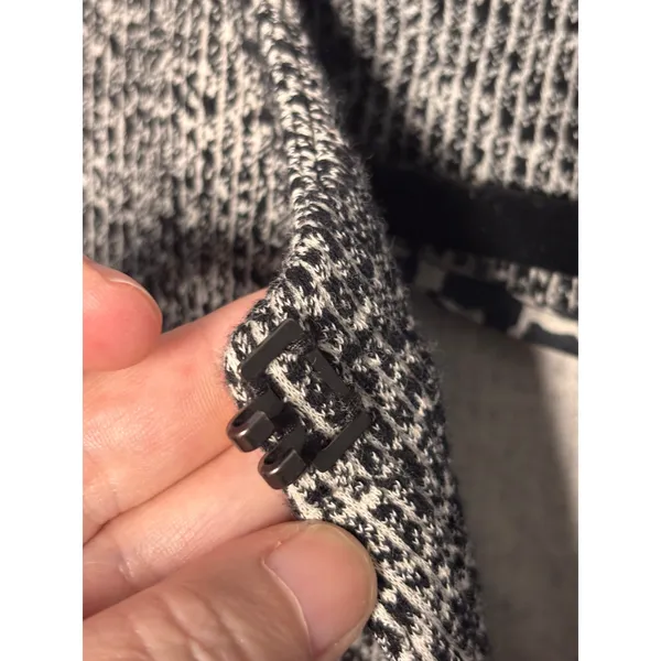 Cabi The Times Cardigan Jacket Blazer S Black White Textured Tiered‎ Academia - Image 6