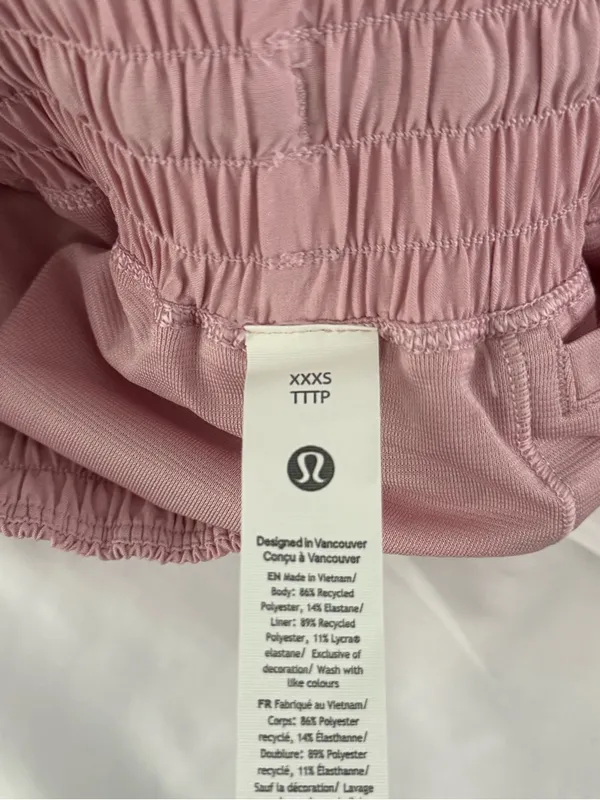 Lululemon Shake It Out High Rise Running Shorts in Pink Pearl - Image 4