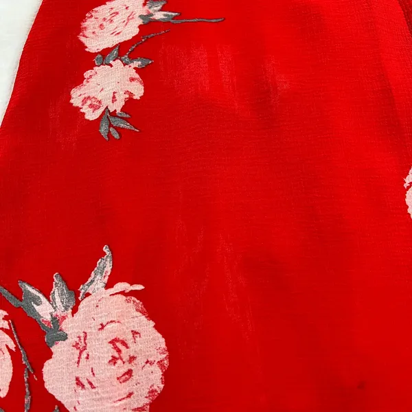 Lulus Love in Bloom Red Floral Print Off-the-Shoulder High-Low Dress Size XS - Image 11