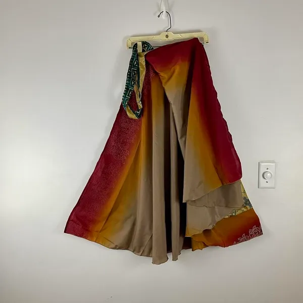 Reversible Maxi Wrap Skirt BINS100 Yellow - Image 2
