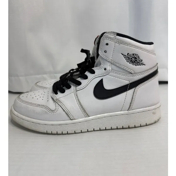 2016 Nike Air Jordan 1 Yin Yang White Black 6Y Womens 7.5 - Image 5