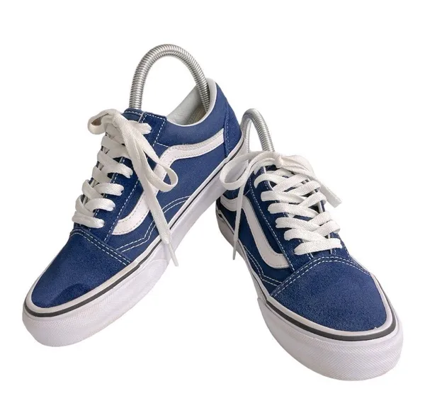 Vans Classic Old Skool Low Top Blueprint Blue Cobalt Suede Lace Tie M 5, W6.5 - Image 2