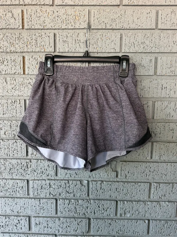 Lululemon Hotty Hot Short II *Long 4" Heather Lux Multi Black Size 4 - Image 3