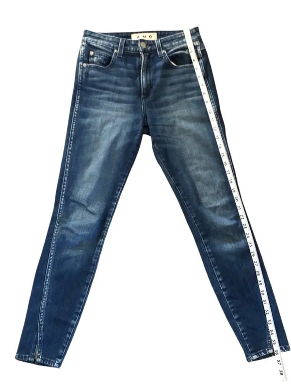 AMO Twist Dark Vintage Blue Wash Women Mid Rise Ankle Jeans Size 25 NWOT - Image 5