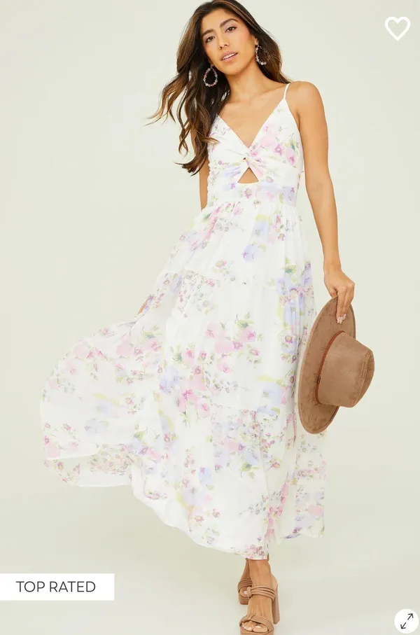 White Floral Dress - Image 3