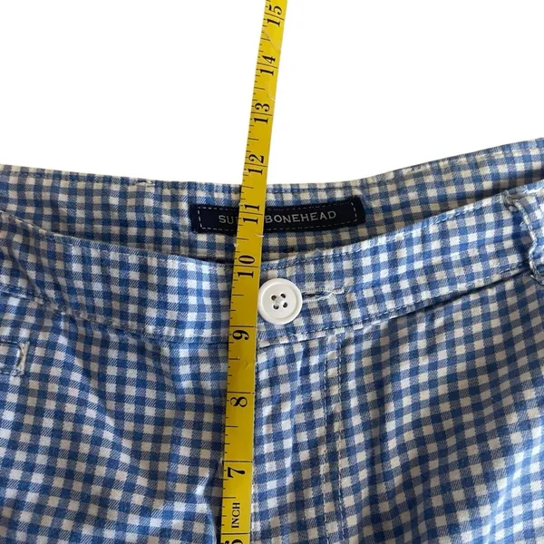 Columbia PFG Shorts Womens 14 Super Bonehead Gingham‎ Blue White Plaid Outdoor - Image 7