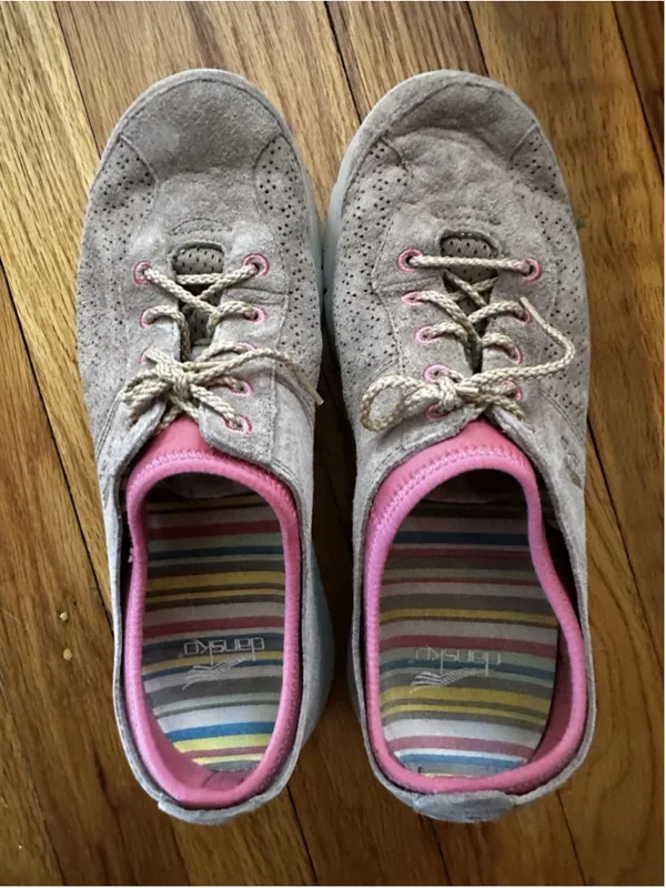 Dansko Elise Women's Tan Pink Suede Leather Sneakers Shoes Size 39 (9) Outdoors - Image 3