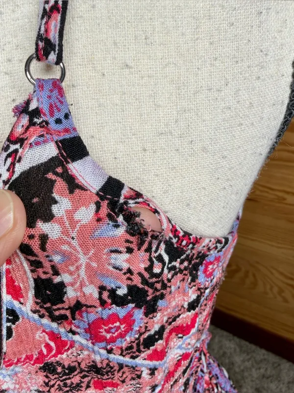 Cotton Candy LA Floral Paisley Spaghetti Strap Cropped Wide Leg Jumpsuit Small S - Image 11