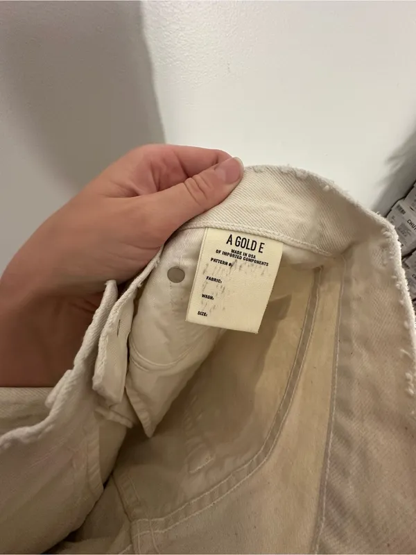 NWOT Agolde Parker denim cutoff shorts Marshmellow 27 - Image 4