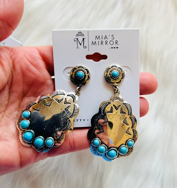 Mia’s Mirror Earrings Silver - Image 4