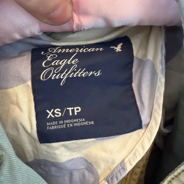 American Eagle Outfitters Olive Trench Coat - Image 2