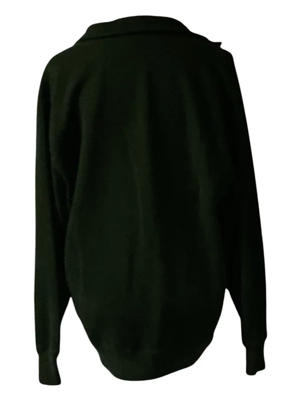 Nautica Men's Forest Green 1/4 Zip Fleece Sweatshirt Pullover - Size Large - Image 2