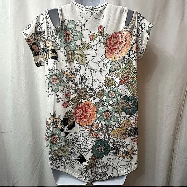Gaze Women’s Floral Cold‎ Shoulder Top Size Large - Image 13