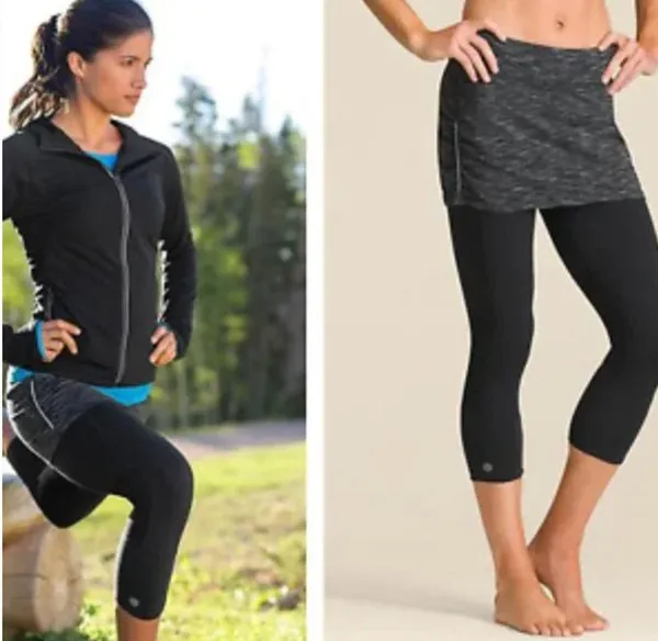 Athleta Aurora Contender 2 in 1 Skirt Skort Capri SM - Image 2