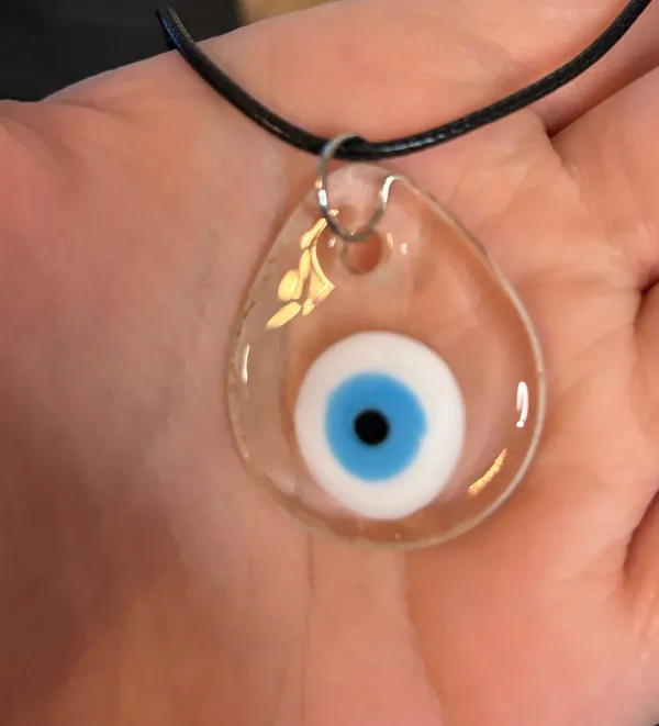 Handmade Clear Evil Eye Necklace  - Image 6