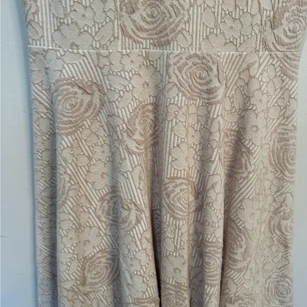 Free People Cream Beaded Floral‎ Dress Sz XS - Image 3