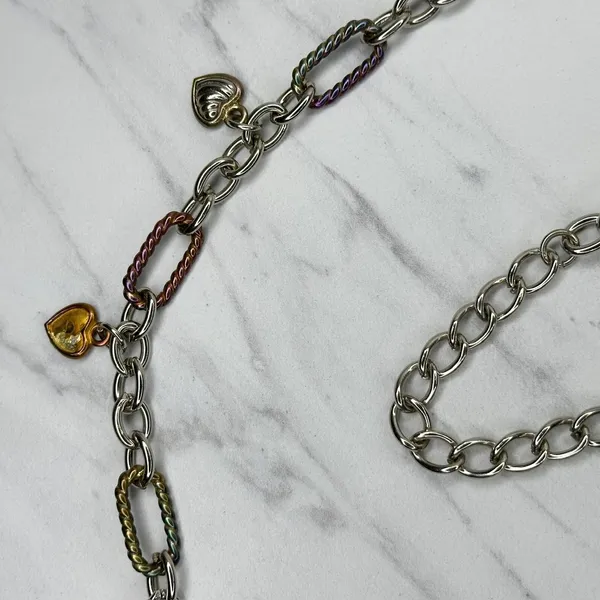 Heart Charm Silver Gold Chain Belt 2X/3X (2X/3X) ✨ - Image 7