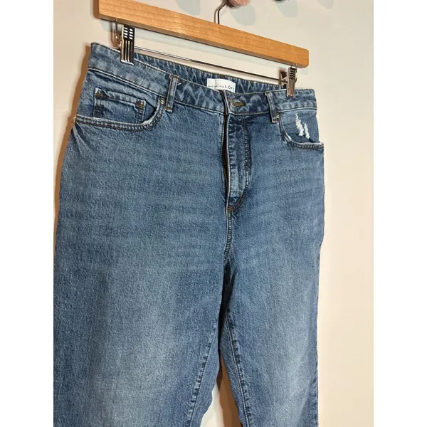 Loft Curvy High Waist Straight Crop jeans - Image 5