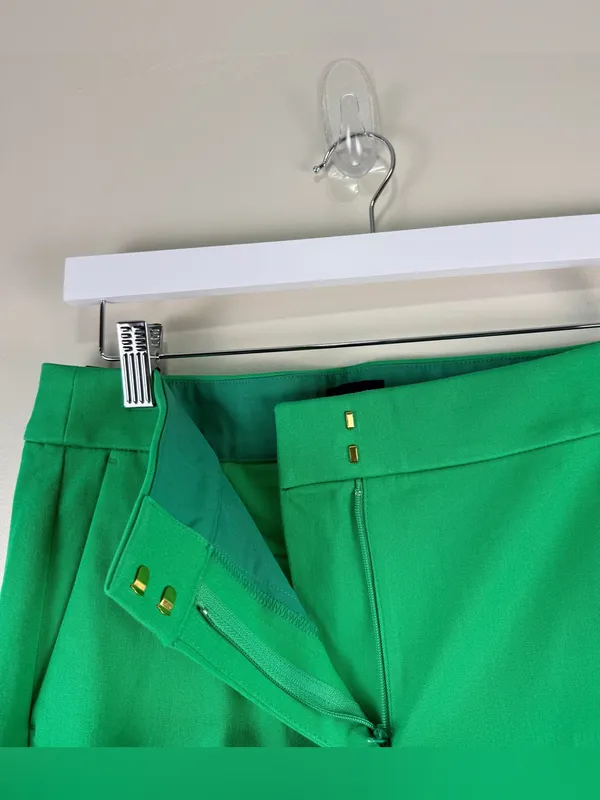 J.Crew Kelsey Pants Size 8 Bright Green Cropped Straight Leg NWT - Image 6