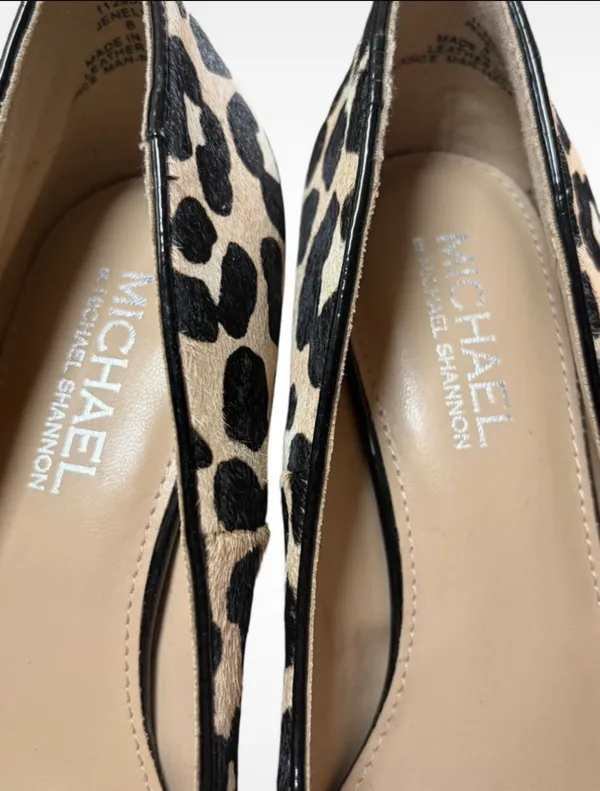 Michael Shannon Mob Wife Vibes Leopard Print Calf Hair Pumps Heels Size 8 Indie Sleek - Image 6