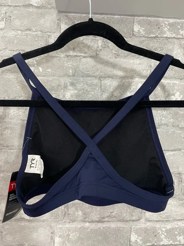 TYR Navy Blue Strappy Swim Bikini Top - Image 2