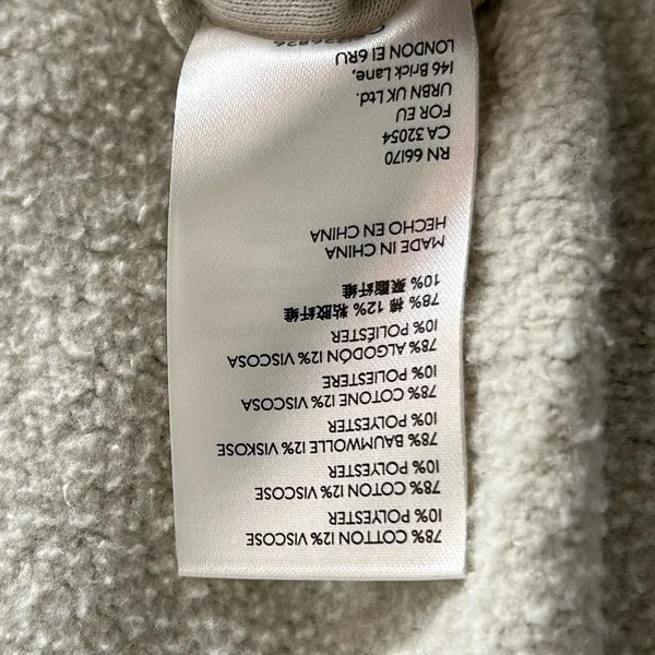 Free People Jordan Fleece Slouchy Jacket Washed Muslin Small Oversized Cozycore - Image 6