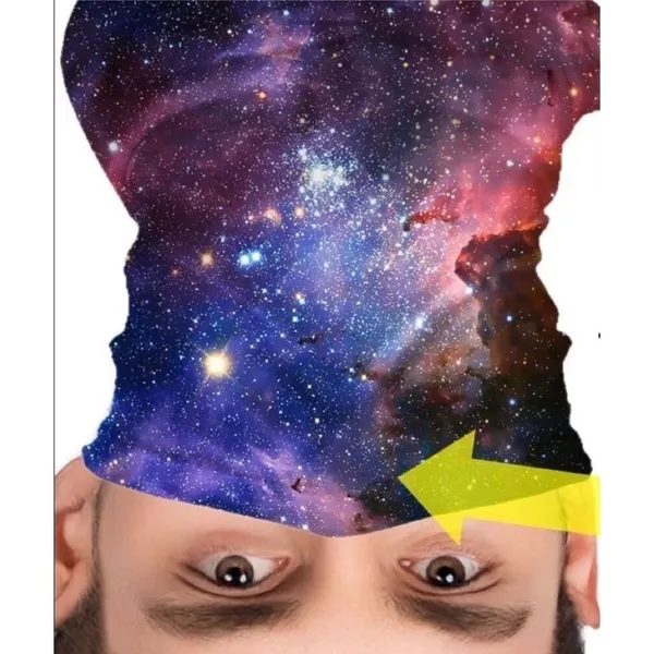 New in Package Unisex Galaxy Space Neck Gaiter Mask Buff Headband - Image 2