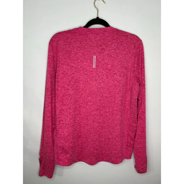 Nike Running Dri-Fit Crew Neck Long-Sleeve Shirt Medium Pink Athleisure Active - Image 3