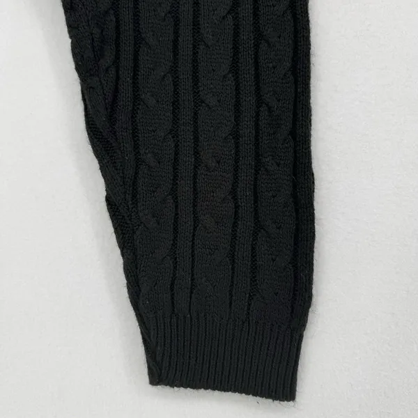 PrettyLittleThing Cable Knit Shrug Sweater Women’s S Black Extreme Crop Bolero - Image 4