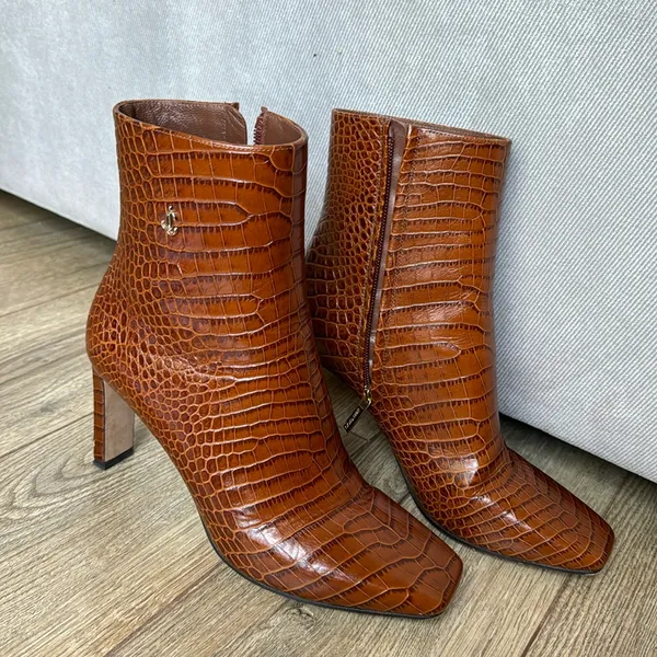 Jimmy Choo Croc Embossed Boots - Image 4