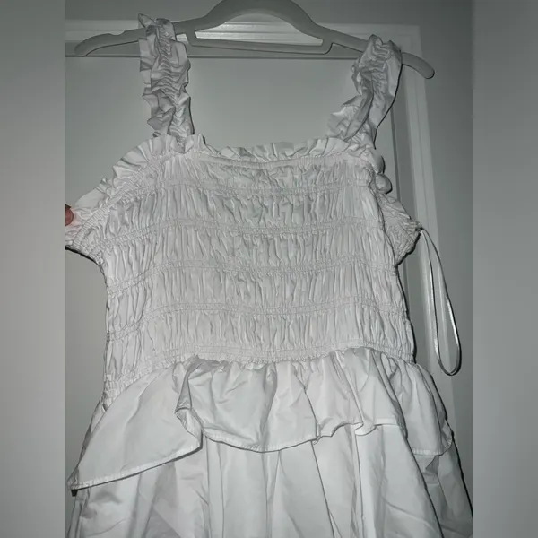 English Factory Smocked Ruffled Tiered Cotton Gown - Image 8