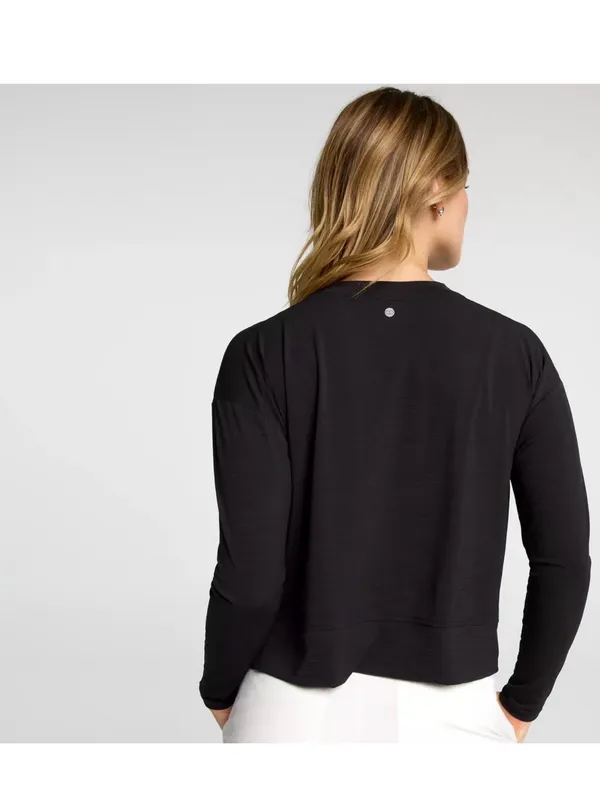 CALIA Women's Pleat Shoulder Long Sleeve Shirt Black Medium New - Image 3