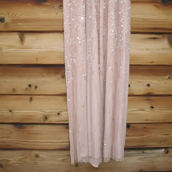 Mac Duggal 35109 Pink Embellished Flutter Sleeve Gown Dress MOB $698 - Image 9