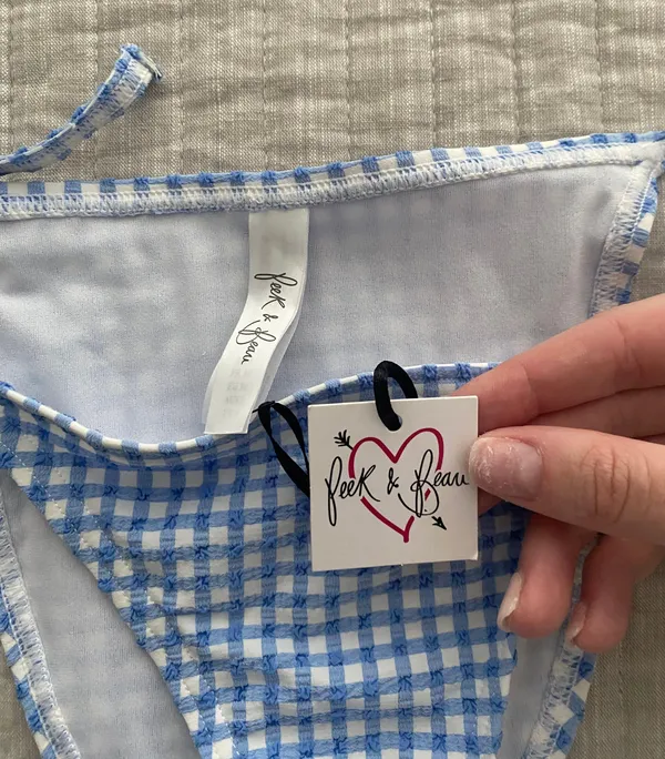 ASOS NWT Blue Gingham Bikini Bottom - Image 2