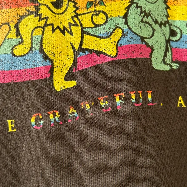 Grateful Dead Women’s Long Sleeve Tee Size Medium Black Tie Dye Dancing Bears - Image 5