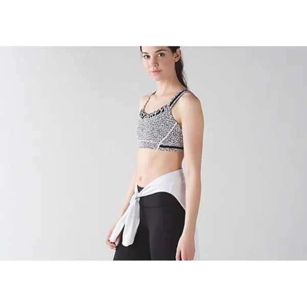 LULULEMON Rack Pack In Miss Mosaic black white geometric‎ sports bra 2 - Image 5