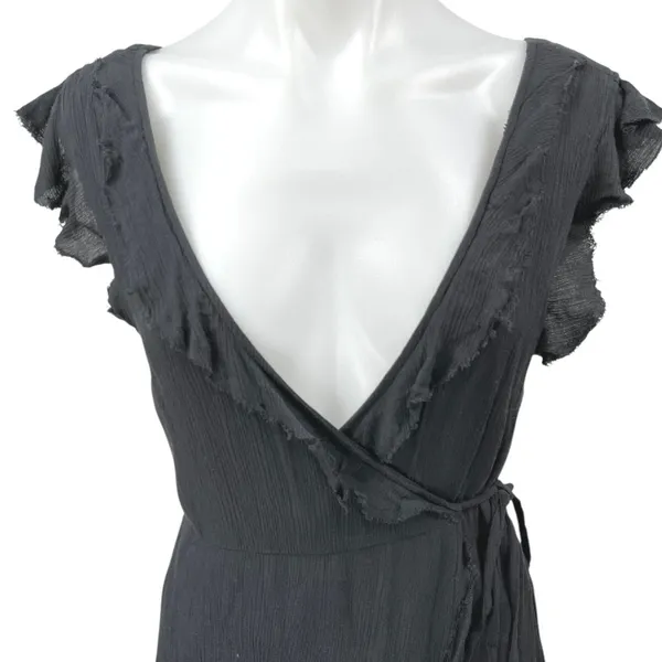 NEW Urban Outfitters Kimchi Blue Sleeveless V-Neck Ruffle Mini Wrap Dress Sz S - Image 3