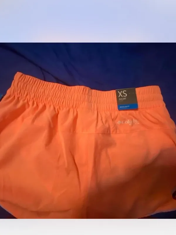 Neon Orange Women’s Athletic Shorts - Columbia - Image 4