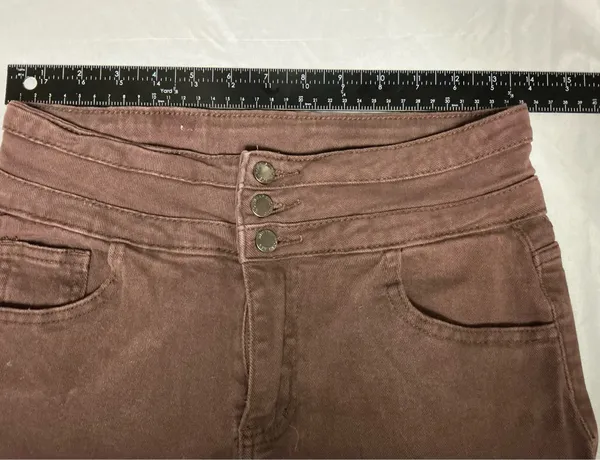 Roswear Wide Leg Pants Size M Brown High Waist - Image 7