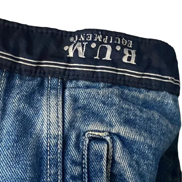 Vintage 90s B.U.M. Equipment Denim Jean Jacket logo hem streetwear classic basic - Image 6